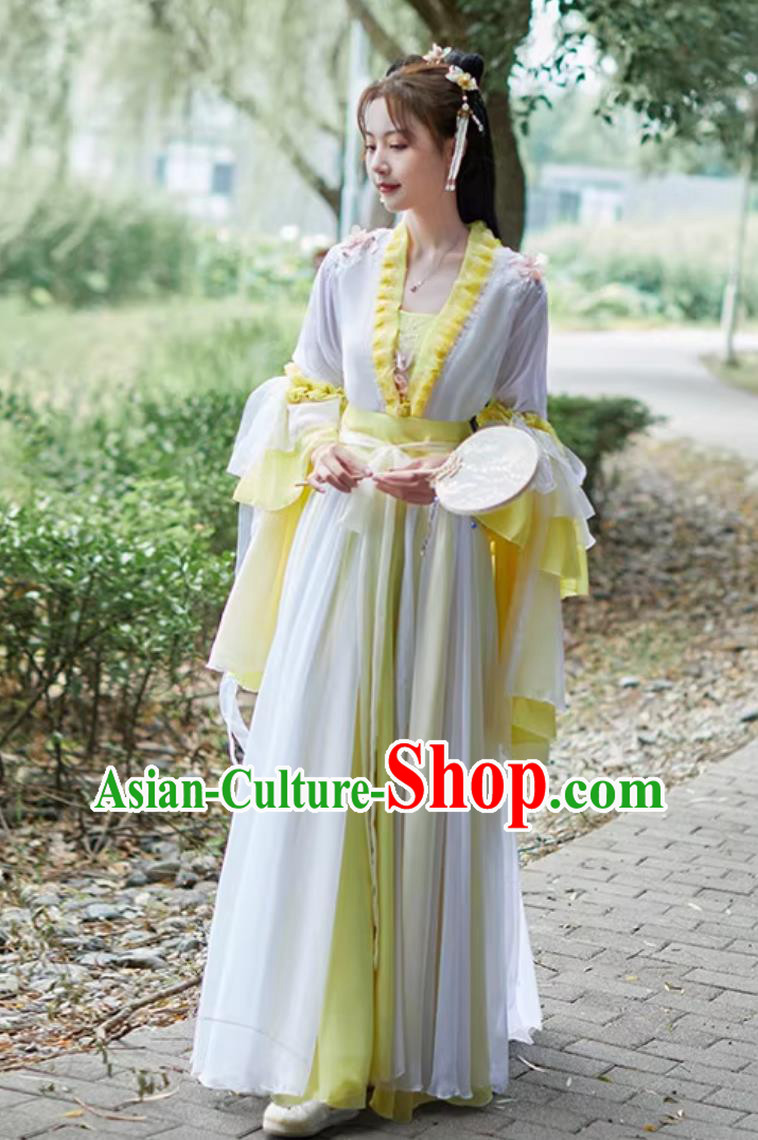 Ancient Women Hanfu Dress Chinese Classical Dance Costume Traditional Performance Attire Ancient Women Hanfu Dress Chinese Classical Dance Costume Traditional Performance Attire