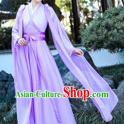 Ancient Fairy Costume Chinese Classical Dance Attire Love And Redemption Chu Xuanji Purple Hanfu Dress