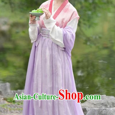 Traditional Chinese Hanfu Ancient Noble Woman Clothing Song Dynasty Silk Jiaoling Waistcoat Blouse Ruqun Set