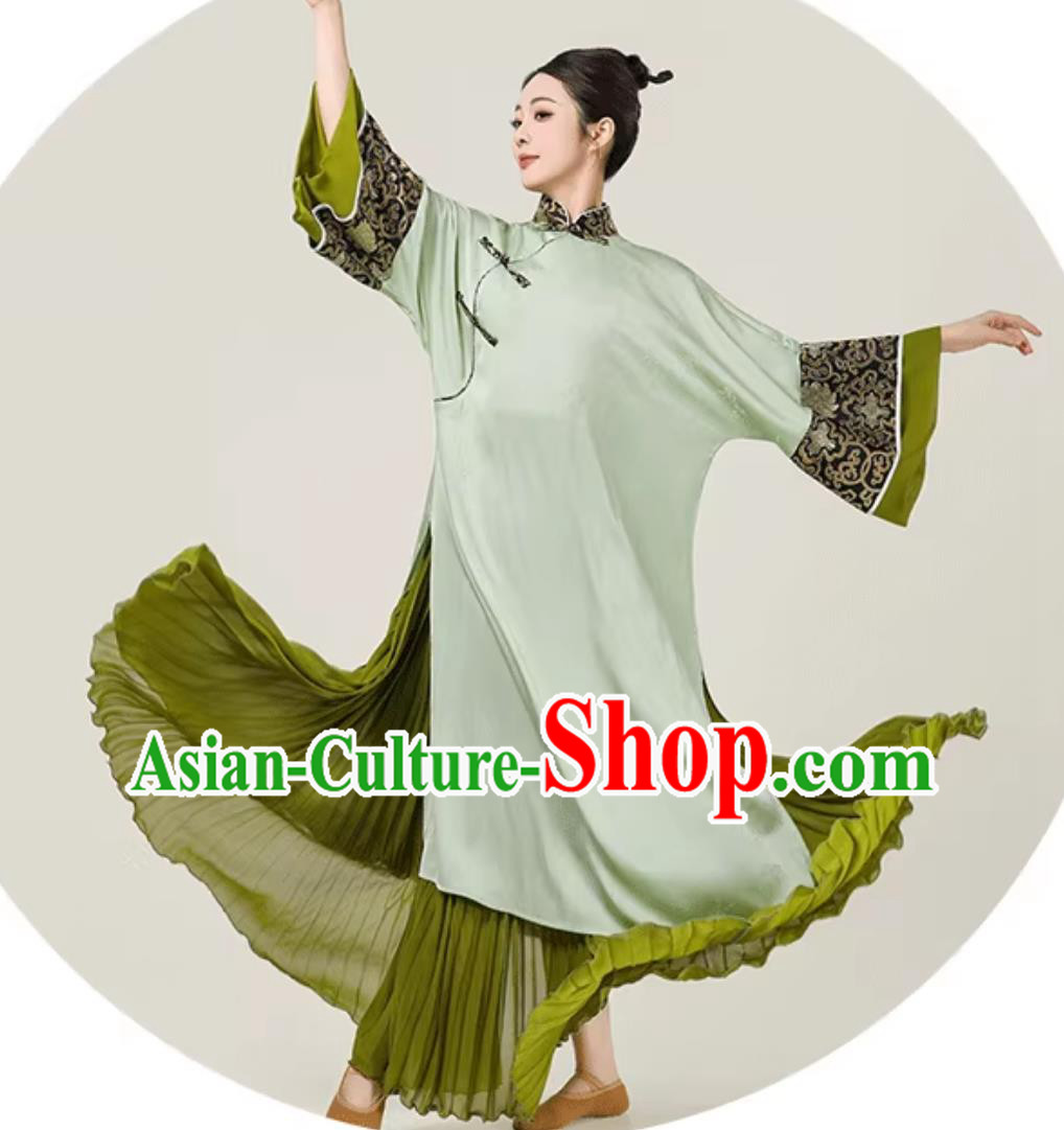 Ningfang Women Group Dance Classical Performance Costume Chinese Qing Dynasty Flowing Attire Ningfang Women Group Dance Classical Performance Costume Chinese Qing Dynasty Flowing Attire