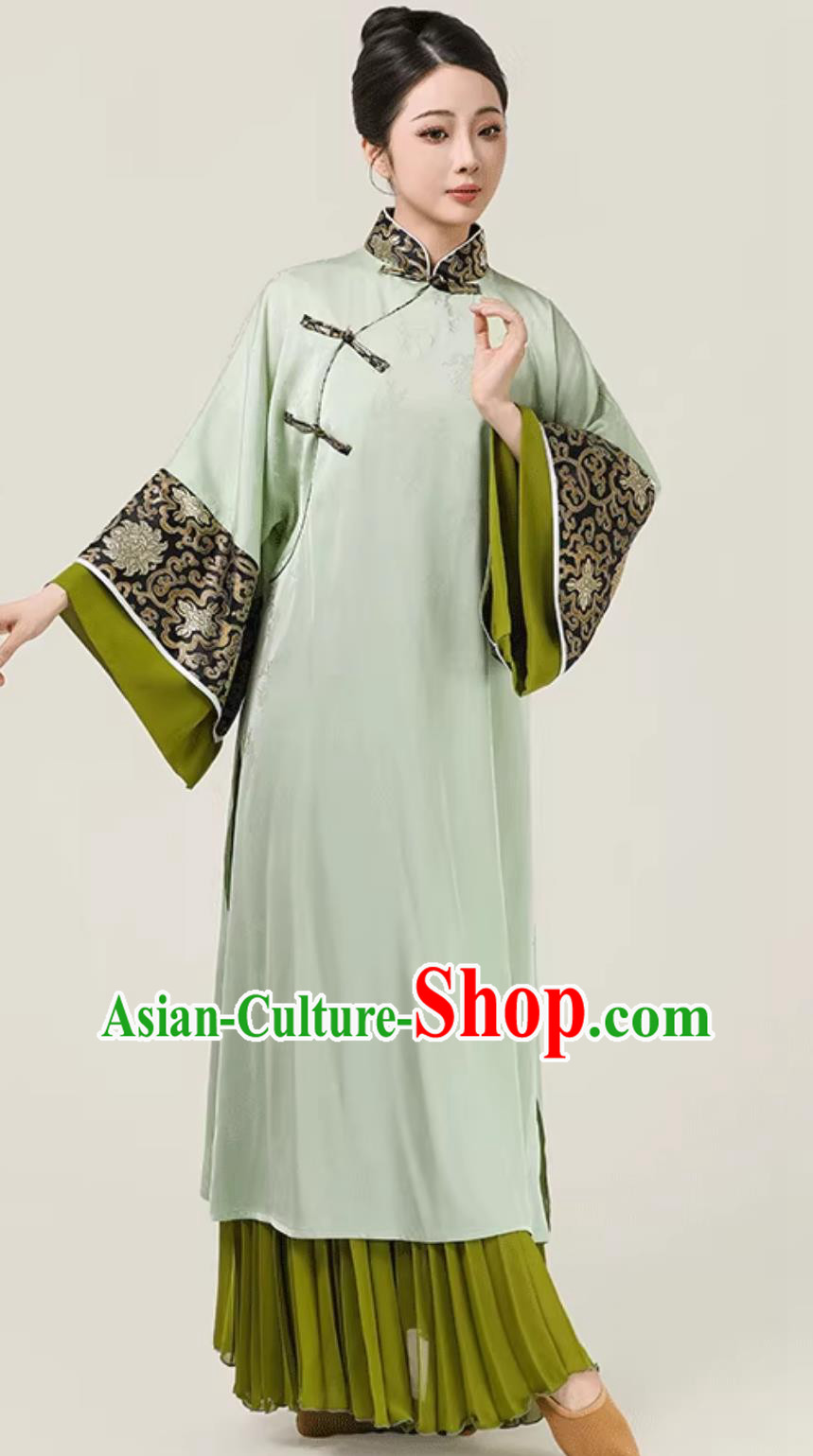 Ningfang Women Group Dance Classical Performance Costume Chinese Qing Dynasty Flowing Attire Ningfang Women Group Dance Classical Performance Costume Chinese Qing Dynasty Flowing Attire