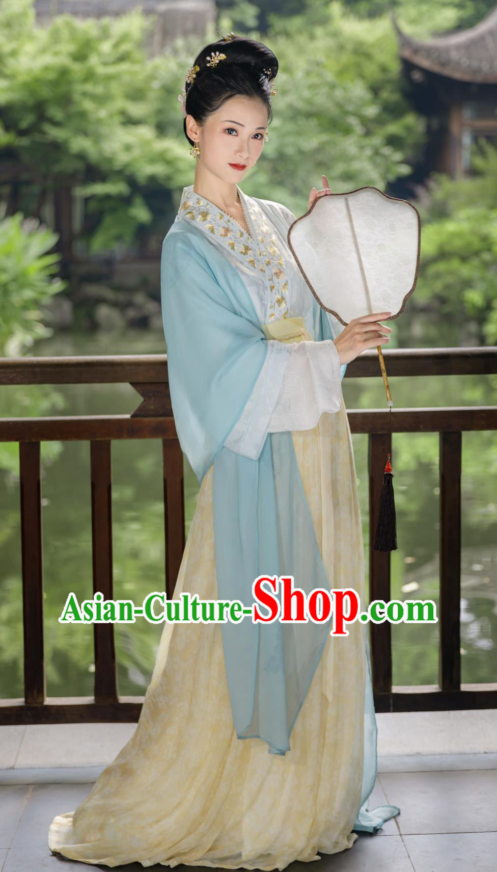 Traditional Chinese Costumes Song Dynasty Silk Jacquard Jiaoling Blouse Ruqun Set
