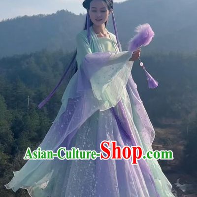 Song Dynasty Hanfu Ancient Fairy Chang E Dress Classical Dance Traditional Chinese Costume