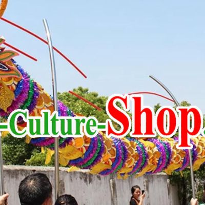 Hanging Dragon Chinese Dragon Dance Clothing Lantern Festival Colored Dragon Dance Costume Complete Set