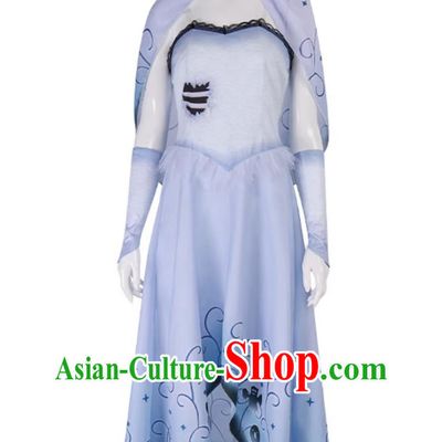 Zombie Cosplay Costume Bride Dress Cosplay Ghost Clothing for Women