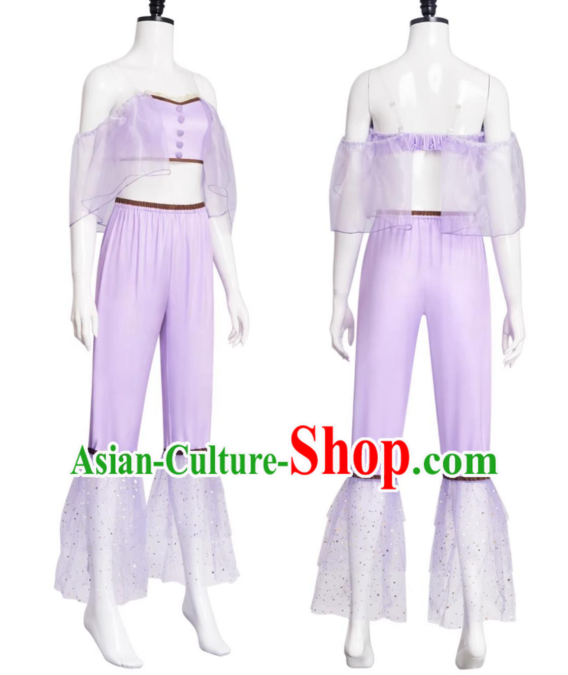 Halloween Cosplay Costume Anime Performance Purple Dress