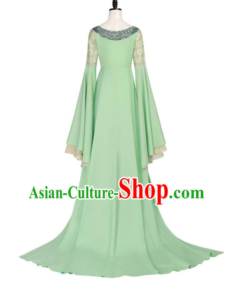 Halloween Cosplay Princess Costume Movie Character Roleplay Women Green Dress