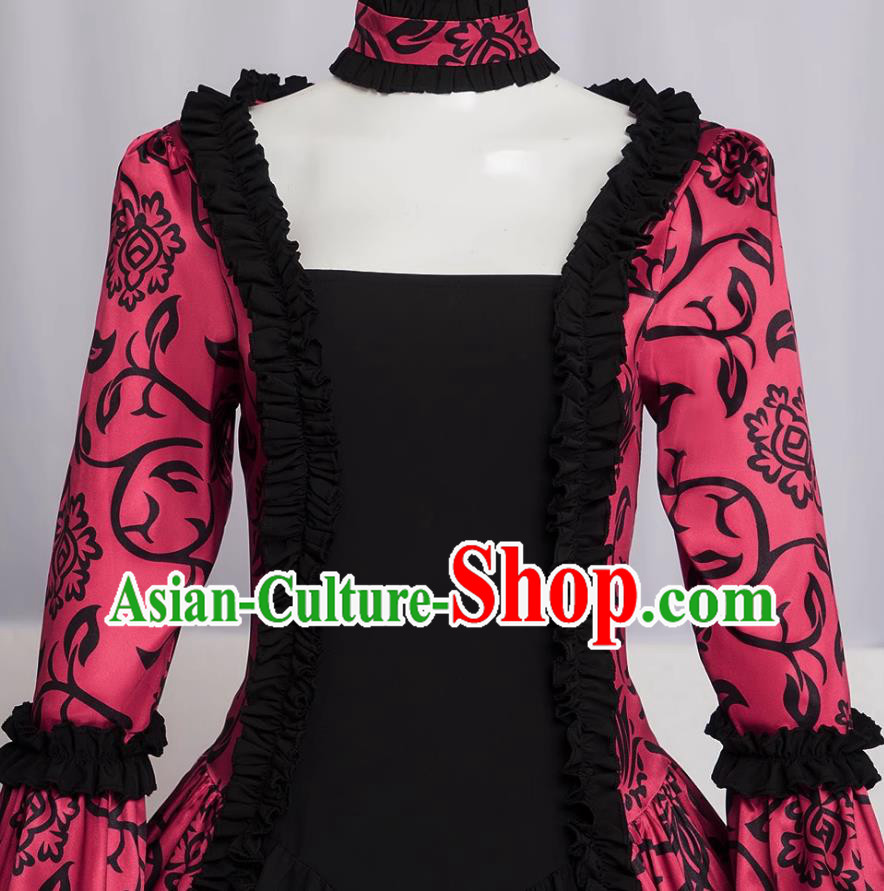 European Medieval Women Royal Court Evening Gown Halloween Party Princess Dress