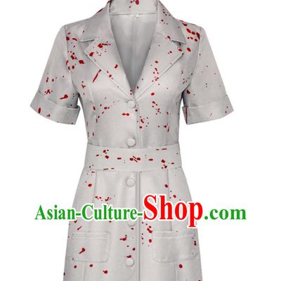 Female Nurse Cosplay Costume Horror Zombie Nurse Role Play Dress