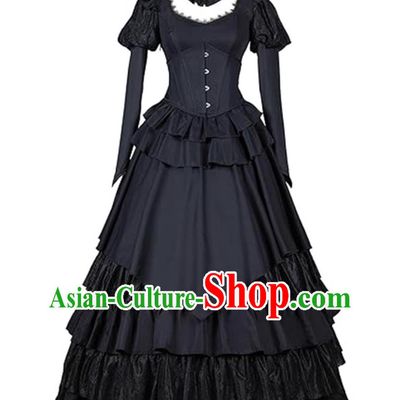 European Princess Dress Gothic Style Halloween Long Gown Wedding Dress