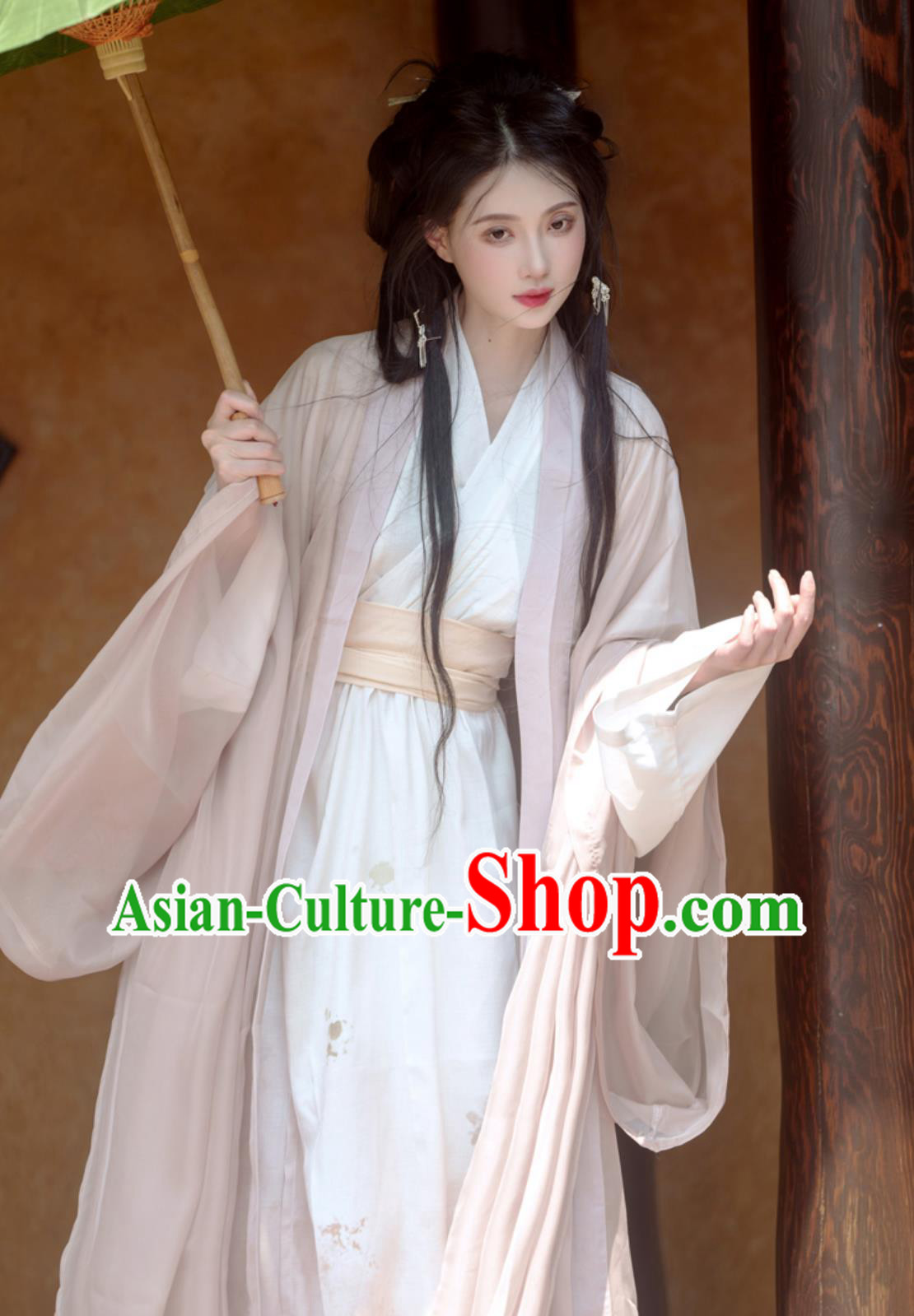 Traditional Chinese Costumes Song Dynasty Hanfu Light Khaki Wide Sleeve Dress Traditional Chinese Costumes Song Dynasty Hanfu Light Khaki Wide Sleeve Dress