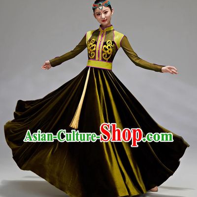 Mongolian Dance Performance Outfit Women Ethnic Mongolian Show Costume
