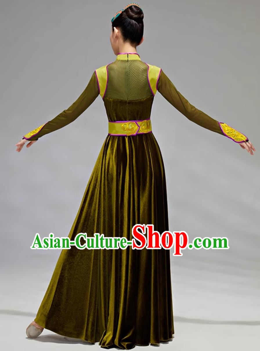 Mongolian Dance Performance Outfit Women Ethnic Mongolian Show Costume Mongolian Dance Performance Outfit Women Ethnic Mongolian Show Costume
