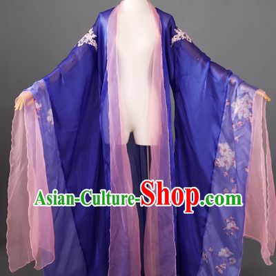 Hanfu DaXiu Shan Floral Print Single Piece Purple Cape Chinese Style Dance Coat