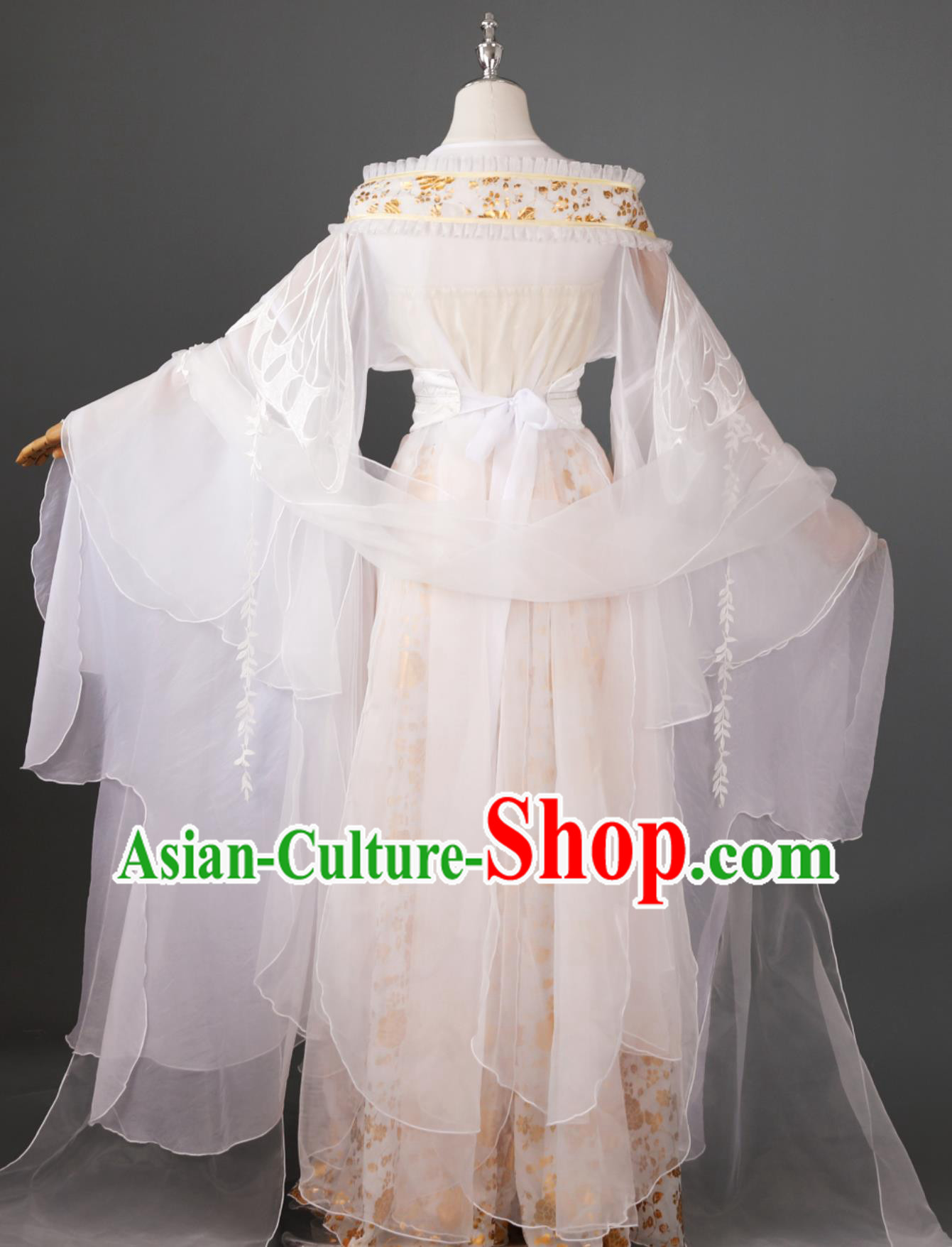Yellow White Peony Hibiscus Classical Dance Dress Ancient Chinese Fairy Flowing Clothing Traditional Hanfu Yellow White Peony Hibiscus Classical Dance Dress Ancient Chinese Fairy Flowing Clothing Traditional Hanfu