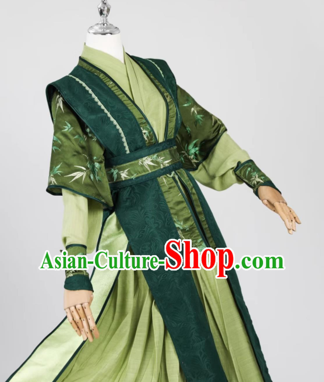 Green Ancient Style Costume Mens Hanfu Traditional Chinese Swordsman Clothing Green Ancient Style Costume Mens Hanfu Traditional Chinese Swordsman Clothing
