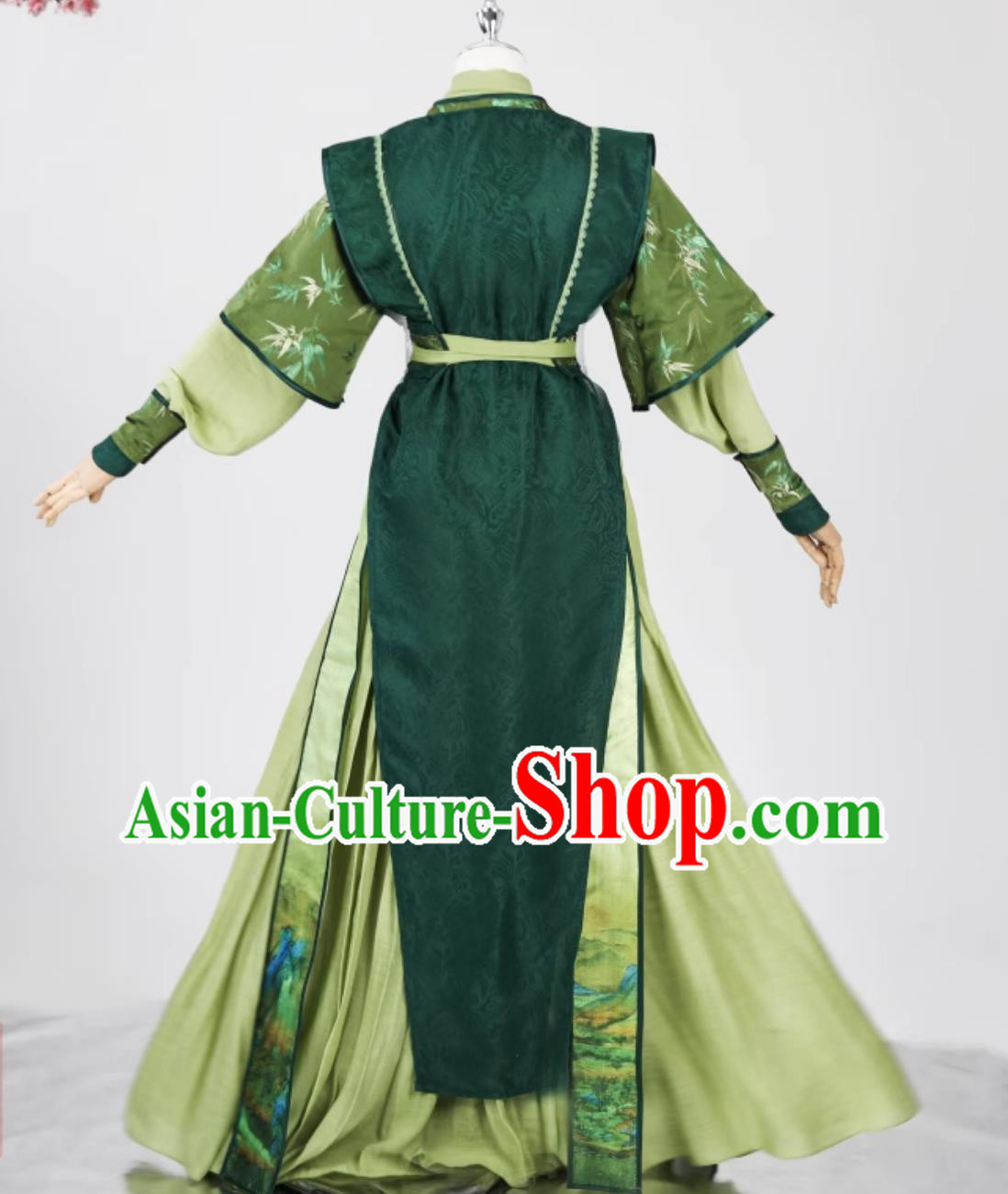 Green Ancient Style Costume Mens Hanfu Traditional Chinese Swordsman Clothing Green Ancient Style Costume Mens Hanfu Traditional Chinese Swordsman Clothing