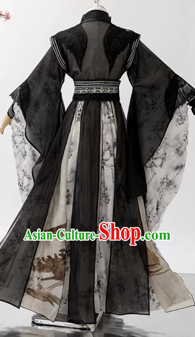 Chinese Wuxia Hero Clothing Ancient Swordsman Costume Cosplay Wide Sleeve Outfit Chinese Wuxia Hero Clothing Ancient Swordsman Costume Cosplay Wide Sleeve Outfit