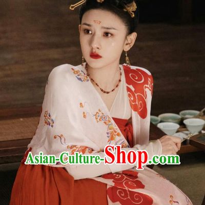 Chinese TV Series The Demon Hunters Romance Ban Xia Wedding Dress Tang Dynasty Princess Ruqun Traditional Hanfu Clothing