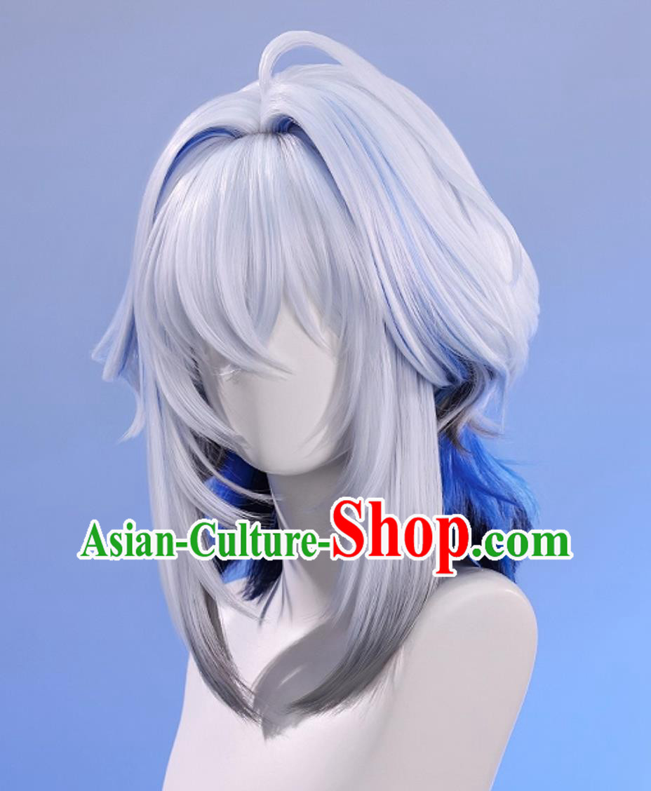 Wuthering Waves Jiyan Cosplay Wig Gradient Sideburns Hairpiece Wuthering Waves Jiyan Cosplay Wig Gradient Sideburns Hairpiece