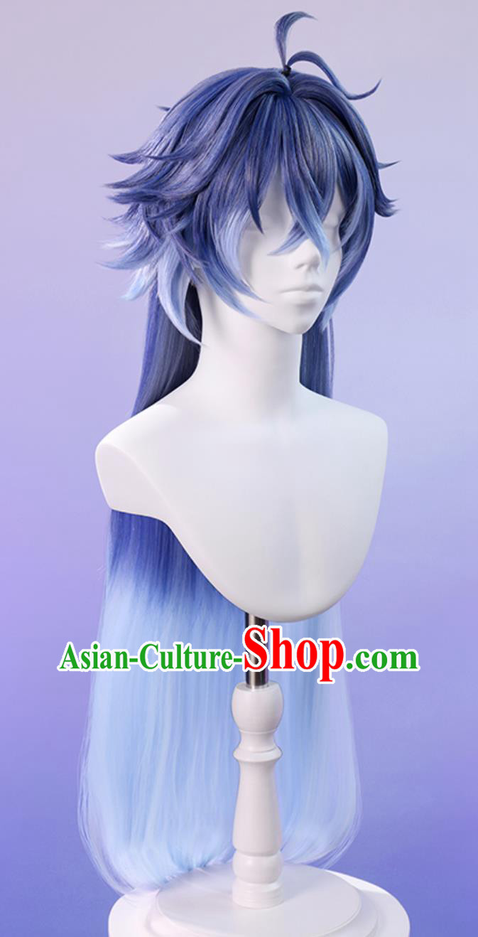 Genshin Impact Freminet Cosplay Wig Ends Sideburns Gradient Hair Halloween Hairpiece Genshin Impact Freminet Cosplay Wig Ends Sideburns Gradient Hair Halloween Hairpiece