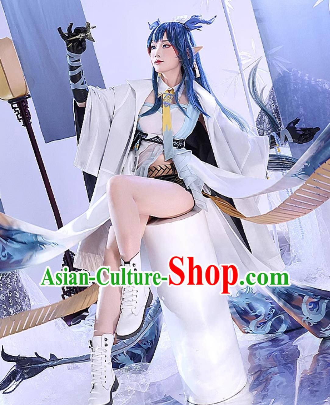 Arknights Cosplay Costume Ling Game Outfit Womens Wear Halloween Cosplay Dress