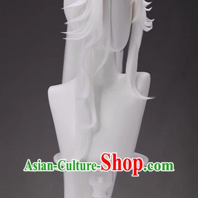 Honor Of Kings Mai Shiranui Flower Battle Cosplay Wig Simulated Scalp Corn Silk Strands Hair Halloween Hairpiece