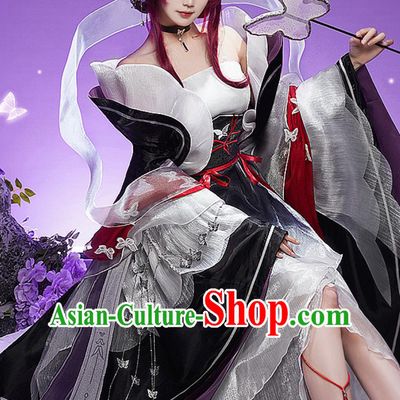 Honkai Star Rail Cosplay Costume Flower Rhyme Immortal Dance Kafka Cosplay Womens Wear Halloween Dress
