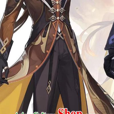 Genshin Impact Zhongli Cosplay Costume Anime Game Outfit Halloween Cosplay Clothing