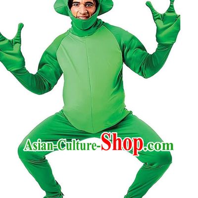 Frog Cosplay Costume Cos Green Frog Jumpsuit