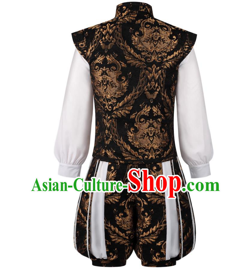 European Renaissance King Costume UK England Ornate Embroidery Double Layer Court Pumpkin Pants Set European Renaissance King Costume UK England Ornate Embroidery Double Layer Court Pumpkin Pants Set