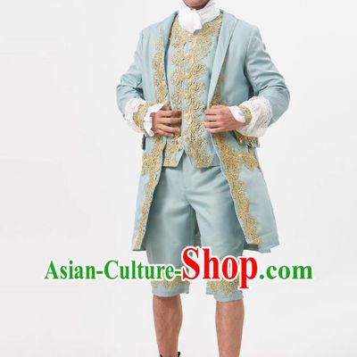 European Uk Court Noble Performance Attire Medieval England Stage Play Cosplay Prince Costume Lace Formalwear