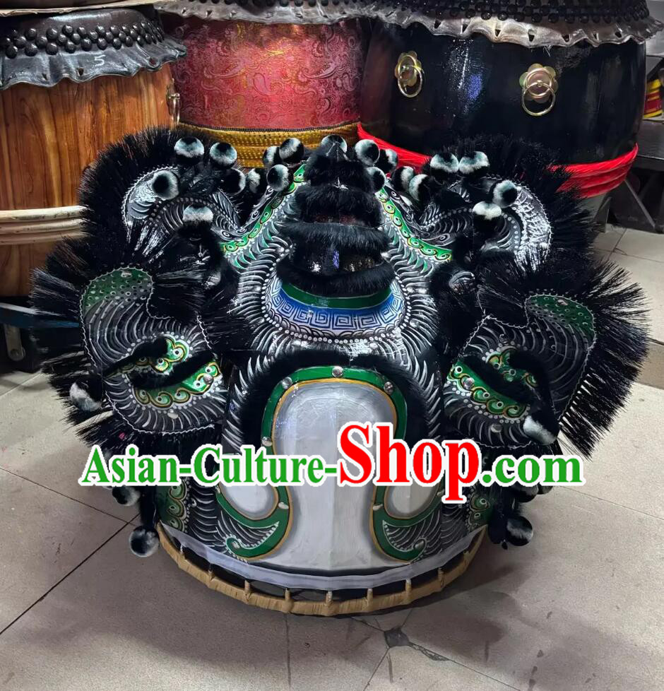 Traditional Zhang Fei Lion Head Handmade Chinese Lion Dance Costume Complete Set Traditional Zhang Fei Lion Head Handmade Chinese Lion Dance Costume Complete Set