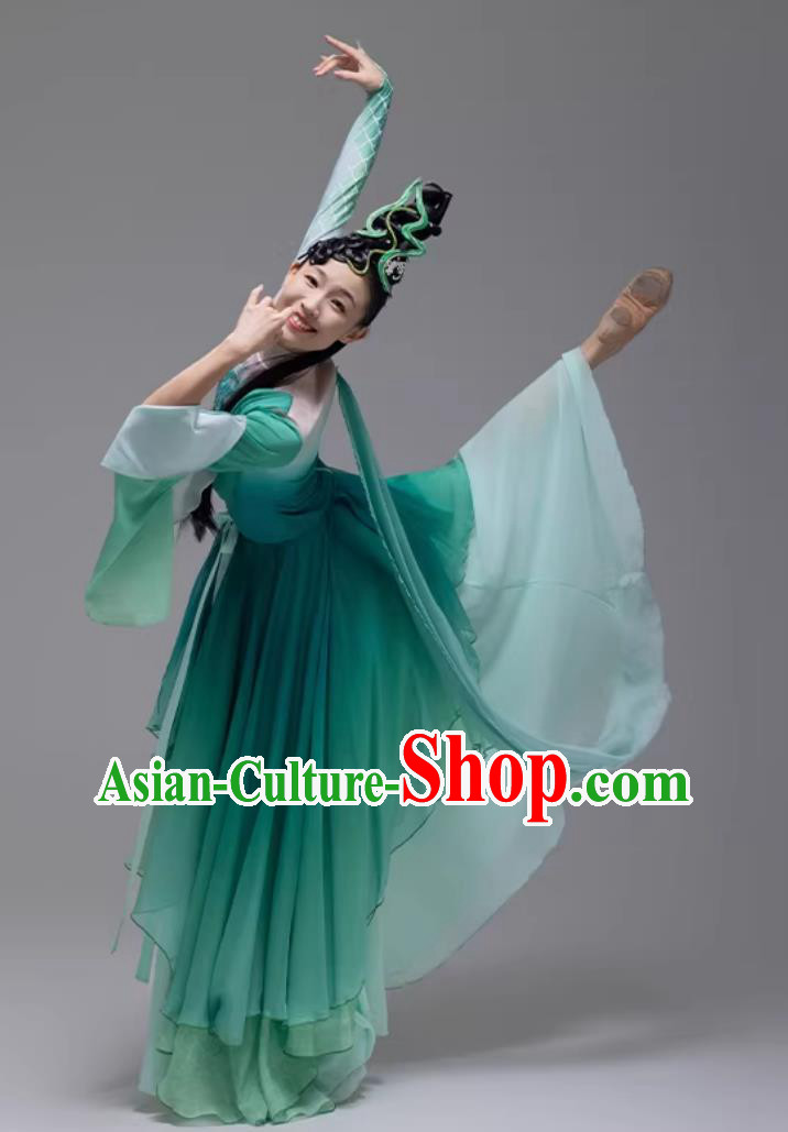Green Snake Dance Ancient Hanfu Classical Dance Performance Costume Fairy Dress Green Snake Dance Ancient Hanfu Classical Dance Performance Costume Fairy Dress