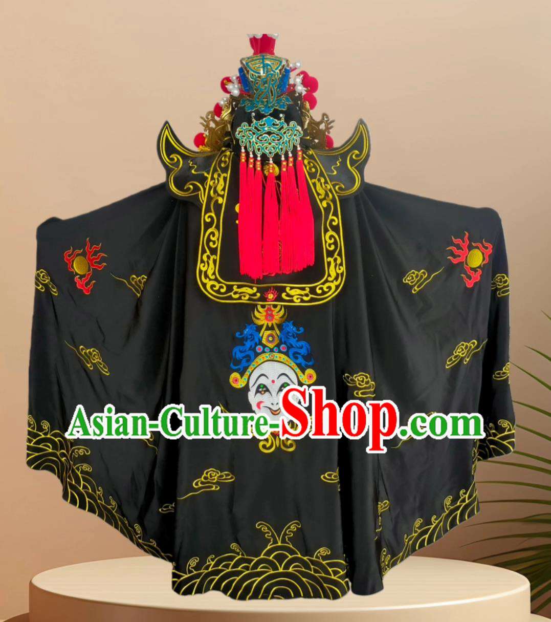 Sichuan Opera Face Changing Costume Chinese Bian Lian Magic Show Embroidered Outfit with Cloak Sichuan Opera Face Changing Costume Chinese Bian Lian Magic Show Embroidered Outfit with Cloak