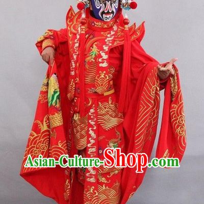 Professional Traditional Bian Lian Embroidery Clothing Stage Show Sichuan Opera Face Changing Red Costume Set