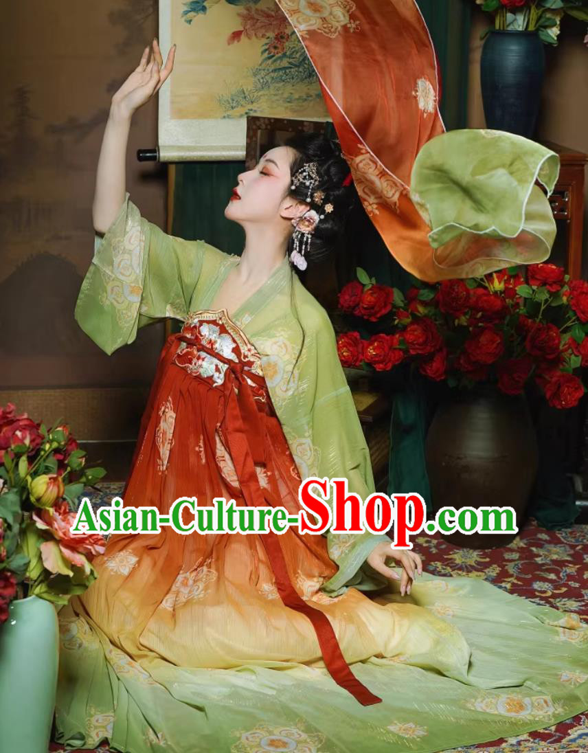 Ancient Chinese Noble Woman Costumes Tang Dynasty Hanfu Dress Ruqun Ancient Chinese Noble Woman Costumes Tang Dynasty Hanfu Dress Ruqun