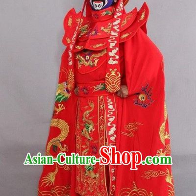 Professional Stage Show Bian Lian Red Outfit Sichuan Opera Face Changing Embroidery Costume Complete Set