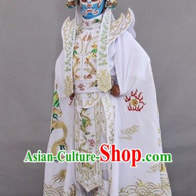 Sichuan Opera Face Changing Embroidery Costume Professional Stage Show Bian Lian White Outfit Complete Set