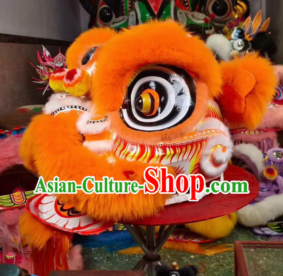 Orange Wool Spring Festival Dancing Lion Prop Chinese Lion Dance Costume Orange Wool Spring Festival Dancing Lion Prop Chinese Lion Dance Costume