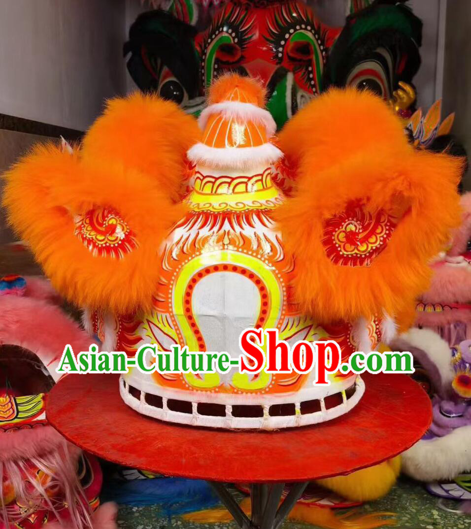 Orange Wool Spring Festival Dancing Lion Prop Chinese Lion Dance Costume Orange Wool Spring Festival Dancing Lion Prop Chinese Lion Dance Costume