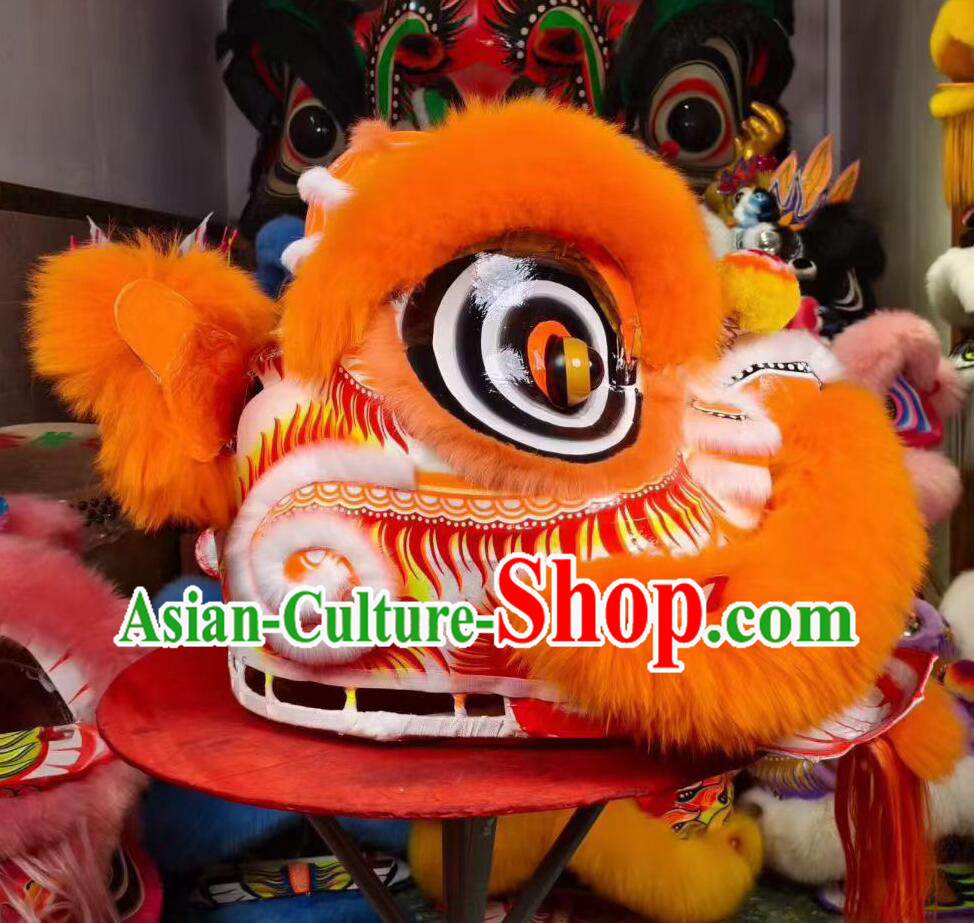 Orange Wool Spring Festival Dancing Lion Prop Chinese Lion Dance Costume Orange Wool Spring Festival Dancing Lion Prop Chinese Lion Dance Costume