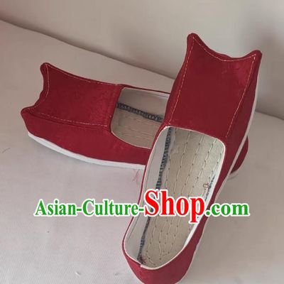 Hanfu Ancient Shoes Han Dynasty Style Footwear Double Traditional Double Peak Shoes