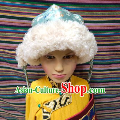 Tibetan Style Kids Winter Hat Chinese Zang Ethnic Headwear