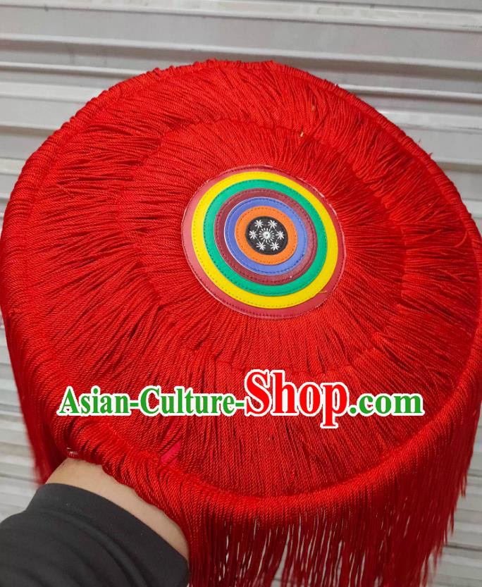 Tibetan Hat Traditional Zang Minority Dance Hat Red Thread Headwear Tibetan Hat Traditional Zang Minority Dance Hat Red Thread Headwear