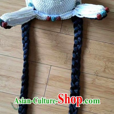 Tibetan Noble Headpiece Chinese Zang Ethnic Women Hat