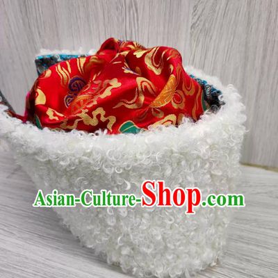 Tibetan Style Adult Hat Amdo Male Hat Zang Ethnic Faux Fur Headwear