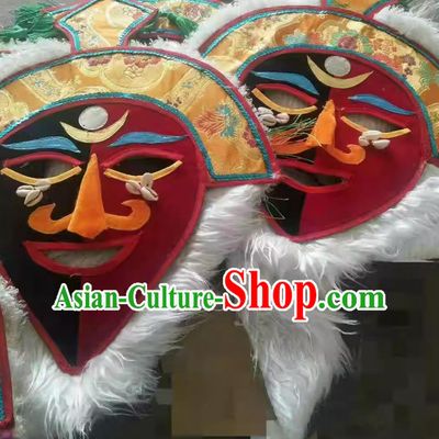 Traditional Tibetan Opera Mask Zang Ethnic Folk Dance Accessory