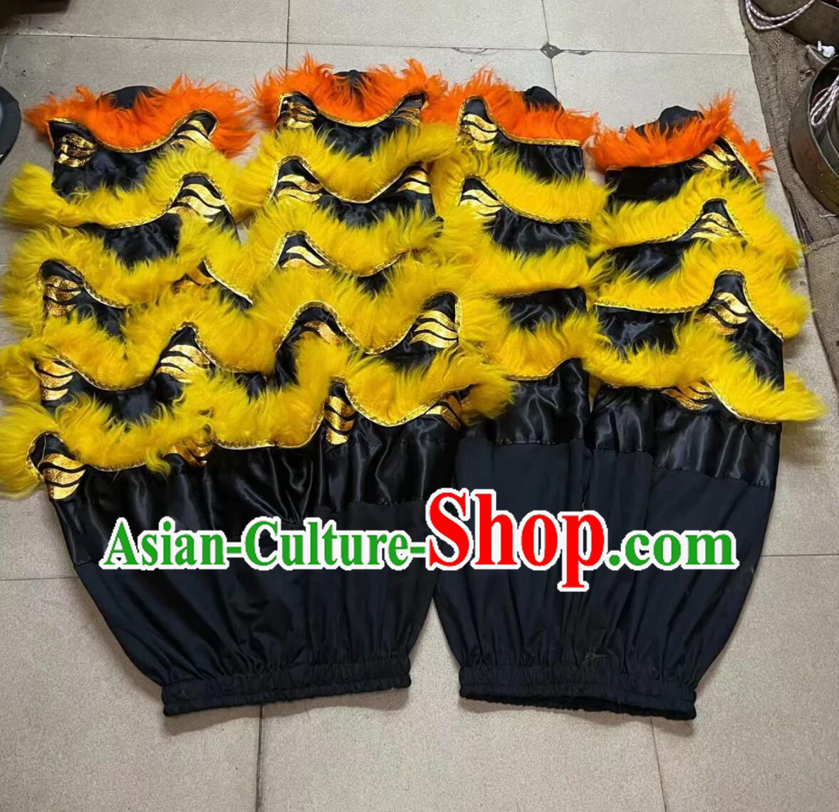 Handmade Tiger Spot Lion Dance Costume Chinese Dancing Lion Tail and Pants Set Handmade Tiger Spot Lion Dance Costume Chinese Dancing Lion Tail and Pants Set