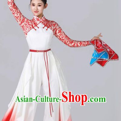 Chinese Folk Dance Costume Women Yangko Dance Fan Dance Outfit